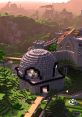 Stunning Minecraft build featuring a domed structure with intricate details and lush landscapes in the background.