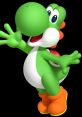 Cheerful green Yoshi character with orange shoes, ready for adventure in the Mushroom Kingdom. Iconic Nintendo mascot.