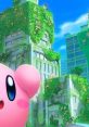 Kirby explores a lush, overgrown urban landscape in Kirby and the Forgotten Land, celebrating nature's beauty on Nintendo Switch.