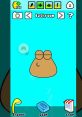 Cute Pou character in the bathroom scene with shower and soap, showcasing fun mobile game effects from "Pou - Miscellaneous.