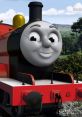 Happy smiling train character from Whistles, Bells & Horns in Thomas & Friends: Calling All Engines! for Leapster.