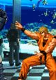 K' from King of Fighters 2000 in dynamic action pose, showcasing his fighting style on PlayStation 2.