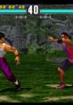 Two characters from Tekken 3 battling in a jungle setting, showcasing vibrant graphics and dynamic moves on PlayStation.