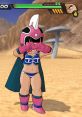 Android 18 dressed playfully with a pink helmet and cape in Dragon Ball Z: Budokai Tenkaichi 3, showcasing character voices.