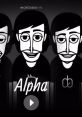 Stylized characters from Incredibox V1 - Alpha featuring playful design with a play button for mobile music creation.