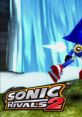 Metal Sonic speeding through a vibrant landscape in Sonic Rivals 2 for PSP, showcasing dynamic gameplay and graphics.