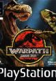 Battle Announcers in Warpath: Jurassic Park for PlayStation showcase fierce dinosaurs and intense gameplay excitement.