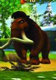 Mammoth character from Ice Age 2: The Meltdown in a vibrant forest setting, showcasing engaging game graphics and effects.