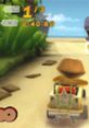 Skipper racing on a vibrant beach in Madagascar Kartz, featuring Swedish voices on PlayStation 3 with a playful atmosphere.