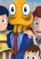 Octodad poses with his family, showcasing the quirky parenting moments from "Octodad: Dadliest Catch" in vibrant animation.