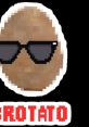 Pixel art potato character with sunglasses and "Brotato" text, representing the fun and quirky gaming experience.