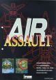 Cover art of the video game "Air Assault (Irem M-107)", featuring explosive aerial combat and iconic graphics from 1993.