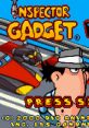 Inspector Gadget Racing game title screen featuring animated characters and vibrant graphics, inviting players to start.