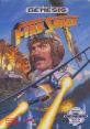 Fire Shark video game cover features intense aerial combat with a shark-themed plane and explosions in the background.