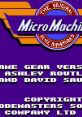 Micro Machines - Video Game Video game from Micro Machines for Game Gear. Published by Codemasters (1993). 