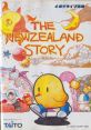 Colorful cover of "The New Zealand Story" featuring Kiwi character and whimsical characters in a vibrant setting.