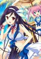 Cheerful characters in swimsuits enjoying summer fun at the beach, inspired by Koi suru Natsu no Last Resort video game.