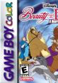 Cover art for Disney's Beauty and the Beast: A Board Game Adventure on Game Boy Color featuring Belle, the Beast, and animals.