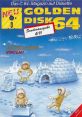 Cover of "Golden Disk 64" featuring Eskimo Games, showcasing characters building igloos and playing in a snowy landscape.