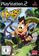 Hugo, the playful character from "Hugo: Magic in the Trollwoods," explores a vibrant forest setting in this PS2 game cover.