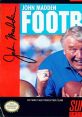 Cover art for John Madden Football '92 featuring John Madden, showcasing gameplay excitement and official Nintendo quality seal.