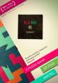 KAMI game cover featuring colorful paper puzzle design and reviews highlighting its aesthetic appeal and challenge.