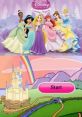 Disney Princess characters gather in a colorful background, inviting players to start an enchanting adventure in the game.