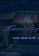 Lamborghini (Unreleased) video game title screen with prompt to press start and sleek car graphics in the background.