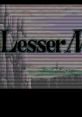 Title screen of "Lesser Mern レッサーメルン," featuring pixel art landscape and iconic game logo. Retro video game design.