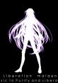 Silhouette of the protagonist from "Liberation Maiden - to Purify and Liberate," featuring flowing hair and dynamic pose.