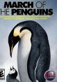 Cover art for "March of the Penguins" video game featuring a parent penguin and chick in a snowy landscape.