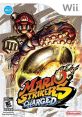 Dynamic cover art of Mario Strikers Charged for Wii, featuring Mario in action with a powerful soccer ball.