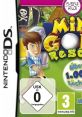 Colorful cover of MiniGolf Resort for Nintendo DS, featuring a golfer and tropical pirate-themed background.