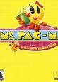 Cover art for Ms. Pac-Man: Quest for the Golden Maze featuring Ms. Pac-Man and her iconic colorful design.