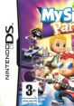 MySims: Party game cover featuring colorful characters and music themes for Nintendo DS, promoting fun and creativity.