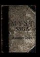 Cover of "Myst Saga - Ambient Tour" showcasing the game's title with an intricate background design.