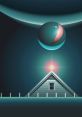 Mysterious atmosphere with a glowing orb above a house, inspired by the immersive world of Obduction video game.