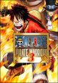 Luffy and friends in action with the vibrant cover of One Piece Pirate Warriors 3, featuring intense flames and adventure.