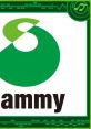 Logo of Sammy, a key developer of Pachinko CR Bakemonogatari video game. Recognizable green design elements included.