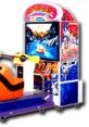 Colorful arcade cabinet for Rapid River (Namco Gorgon) featuring a thrilling river rafting video game experience.