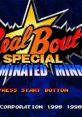 Real Bout Garou Densetsu Special: Dominated Mind title screen featuring vibrant graphics and "Press Start" prompt.