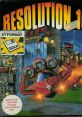 Atari ST game cover of Resolution 101 Hoverforce, featuring futuristic hovercraft and vibrant cityscape background.