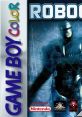 Cover art for RoboCop (GBC) video game, featuring RoboCop against a futuristic backdrop and Game Boy Color branding.