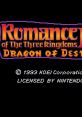 Romance of the Three Kingdoms III: Dragon of Destiny Sangokushi III
三國志III - Video Game Music