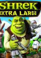 Shrek and friends in Shrek Extra Large video game, showcasing adventurous and humorous characters in a vibrant setting.