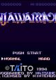 Title screen for "The Ninja Warriors: The New Generation" video game featuring options to start normal or hard mode.