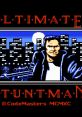 Cover art featuring the protagonist of "The Ultimate Stuntman," showcasing retro video game graphics and dramatic city backdrop.