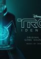 TRON: Identity game soundtrack cover featuring a character with glowing holographic interface and music by Daft Punk.