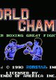 Classic pixelated boxing scene from World Champ Great Boxing - Rush Up, featuring two fighters in action. Retro gaming nostalgia.