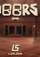 Doors game entrance in Roblox, featuring iconic wooden doors and atmospheric lighting, part of the DOORS OST series.